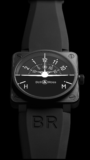 Bell & Ross BR 01 Turn Coordinator Black PVD Steel BR0192-TURNCOOR replica watch